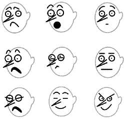 Comik Gesichter