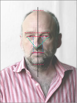 Portrait zeichnen, Hilfslinien