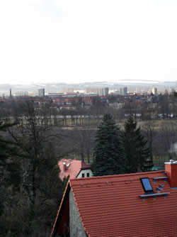 Luftperspektive, der Hintergrund ist kontrastarm und hell